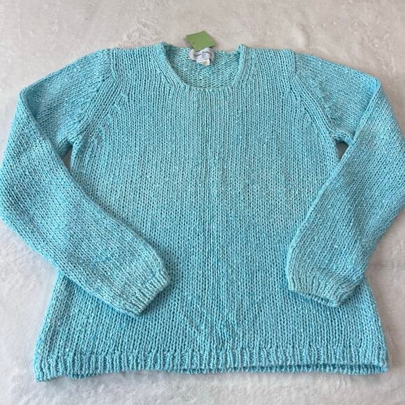United Knitwear Vintage powder Blue Sweater Women's size Small Medium - Picture 1 of 8